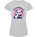 Indepandant Funny Independant Panda Bear Womens Petite Cut T-Shirt Sports Grey