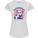 Indepandant Funny Independant Panda Bear Womens Petite Cut T-Shirt White