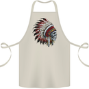Indian Skull Headdress Biker Motorbike Cotton Apron 100% Organic Natural