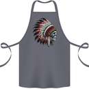 Indian Skull Headdress Biker Motorbike Cotton Apron 100% Organic Steel