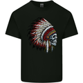 Indian Skull Headdress Biker Motorbike Kids T-Shirt Childrens Black