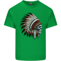 Indian Skull Headdress Biker Motorbike Kids T-Shirt Childrens Irish Green
