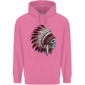 Indian Skull Headdress Biker Motorbike Mens 80% Cotton Hoodie Azelea