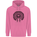 Indian Skull Headdress Biker Motorcycle Childrens Kids Hoodie Azalea
