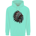 Indian Skull Headdress Biker Motorcycle Childrens Kids Hoodie Peppermint