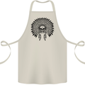 Indian Skull Headdress Biker Motorcycle Cotton Apron 100% Organic Natural