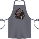 Indian Skull Headdress Biker Motorcycle Cotton Apron 100% Organic Steel
