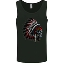 Indian Skull Headdress Biker Motorcycle Mens Vest Tank Top Black