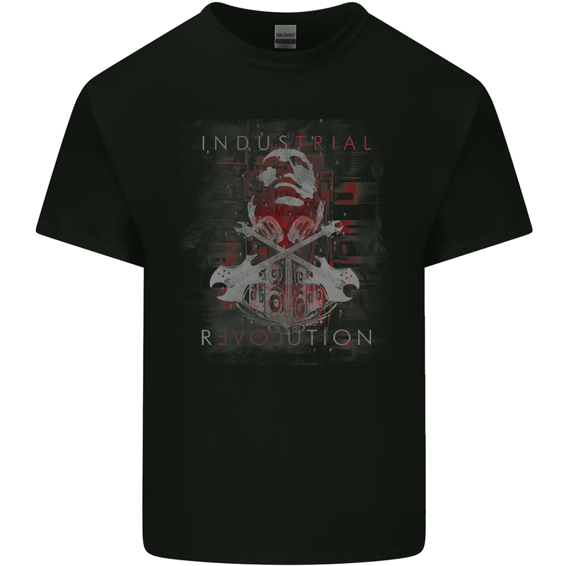 Industrial Revolution Rock Music Guitar Kids T-Shirt Childrens Black