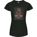 Industrial Revolution Rock Music Guitar Womens Petite Cut T-Shirt Black