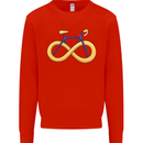 Infinity Bicycle Kids Sweatshirt Jumper Bright Red