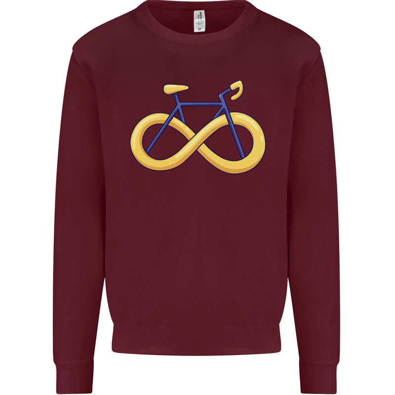 Infinity Bicycle Kids Sweatshirt Jumper Maroon