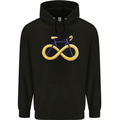 Infinity Bicycle Mens 80% Cotton Hoodie Black