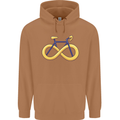 Infinity Bicycle Mens 80% Cotton Hoodie Caramel Latte