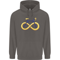 Infinity Bicycle Mens 80% Cotton Hoodie Charcoal