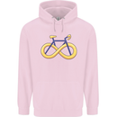 Infinity Bicycle Mens 80% Cotton Hoodie Light Pink