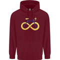 Infinity Bicycle Mens 80% Cotton Hoodie Maroon