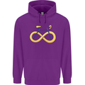 Infinity Bicycle Mens 80% Cotton Hoodie Purple