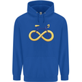Infinity Bicycle Mens 80% Cotton Hoodie Royal Blue