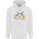 Infinity Bicycle Mens 80% Cotton Hoodie White