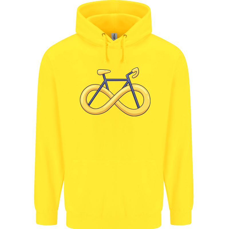 Infinity Bicycle Mens 80% Cotton Hoodie Yellow