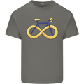 Infinity Bicycle Mens Cotton T-Shirt Tee Top Charcoal