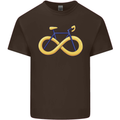 Infinity Bicycle Mens Cotton T-Shirt Tee Top Dark Chocolate