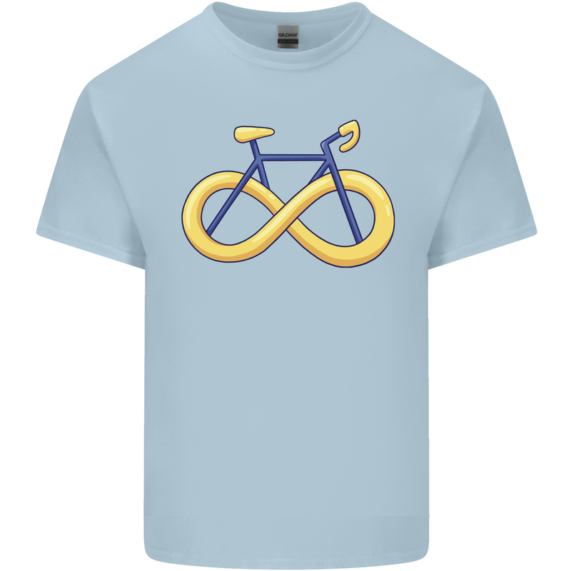 Infinity Bicycle Mens Cotton T-Shirt Tee Top Light Blue