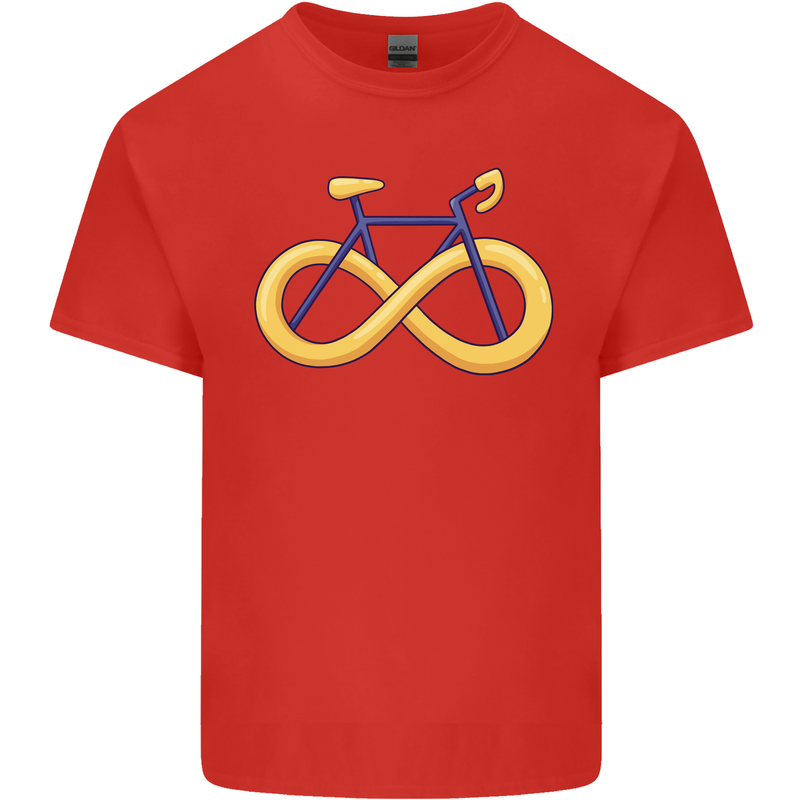 Infinity Bicycle Mens Cotton T-Shirt Tee Top Red