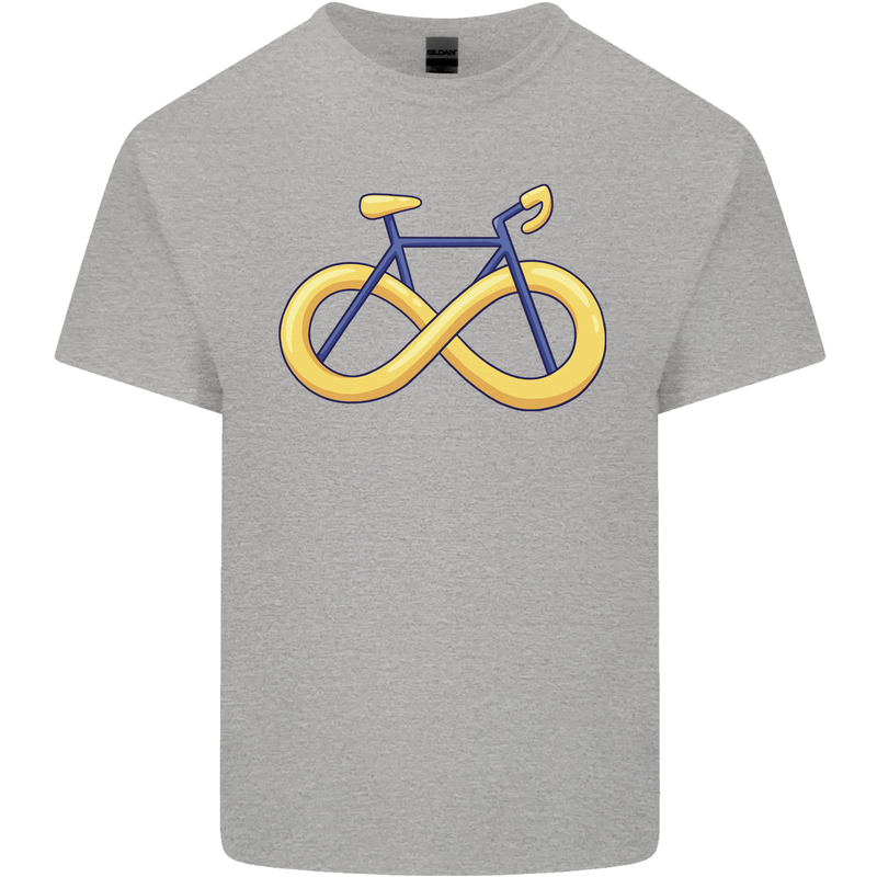 Infinity Bicycle Mens Cotton T-Shirt Tee Top Sports Grey