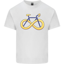 Infinity Bicycle Mens Cotton T-Shirt Tee Top White