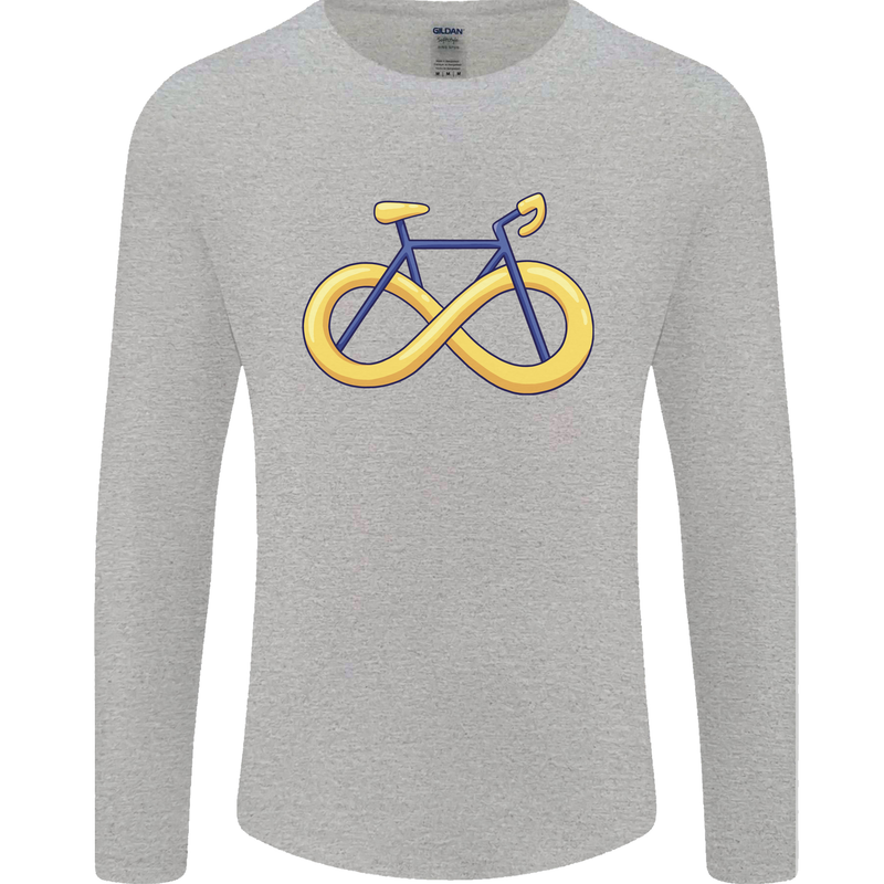 Infinity Bicycle Mens Long Sleeve T-Shirt Sports Grey