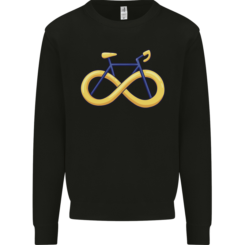 Infinity Bicycle Mens Sweatshirt Jumper Black