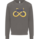 Infinity Bicycle Mens Sweatshirt Jumper Charcoal