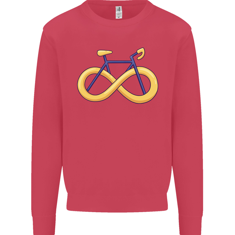 Infinity Bicycle Mens Sweatshirt Jumper Heliconia
