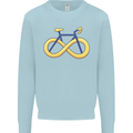 Infinity Bicycle Mens Sweatshirt Jumper Light Blue