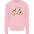 Infinity Bicycle Mens Sweatshirt Jumper Light Pink