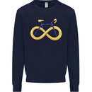 Infinity Bicycle Mens Sweatshirt Jumper Navy Blue