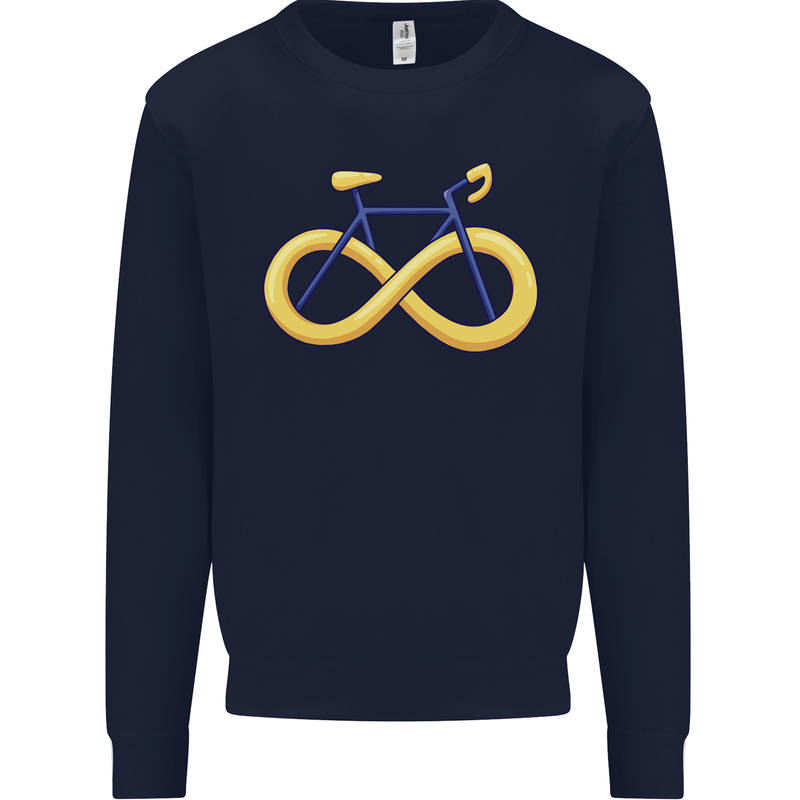 Infinity Bicycle Mens Sweatshirt Jumper Navy Blue