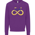 Infinity Bicycle Mens Sweatshirt Jumper Purple