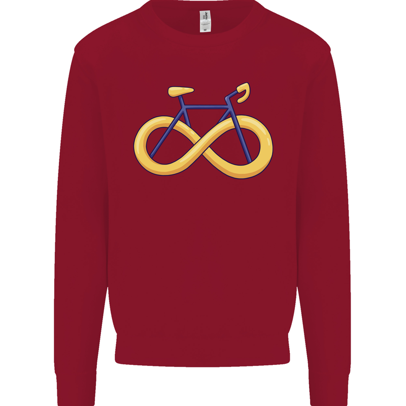 Infinity Bicycle Mens Sweatshirt Jumper Red