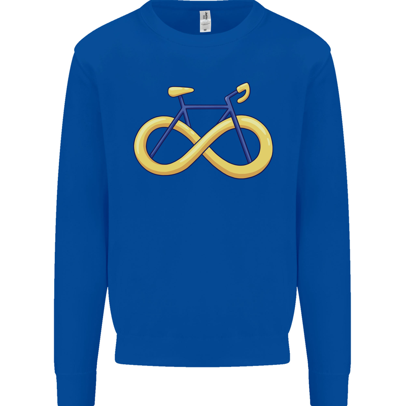 Infinity Bicycle Mens Sweatshirt Jumper Royal Blue