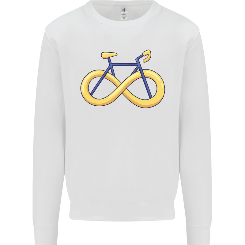 Infinity Bicycle Mens Sweatshirt Jumper White