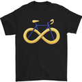 Infinity Bicycle Mens T-Shirt Cotton Gildan Black