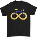 Infinity Bicycle Mens T-Shirt Cotton Gildan Black