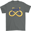 Infinity Bicycle Mens T-Shirt Cotton Gildan Charcoal