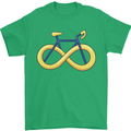 Infinity Bicycle Mens T-Shirt Cotton Gildan Irish Green