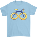 Infinity Bicycle Mens T-Shirt Cotton Gildan Light Blue