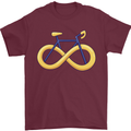 Infinity Bicycle Mens T-Shirt Cotton Gildan Maroon
