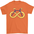 Infinity Bicycle Mens T-Shirt Cotton Gildan Orange